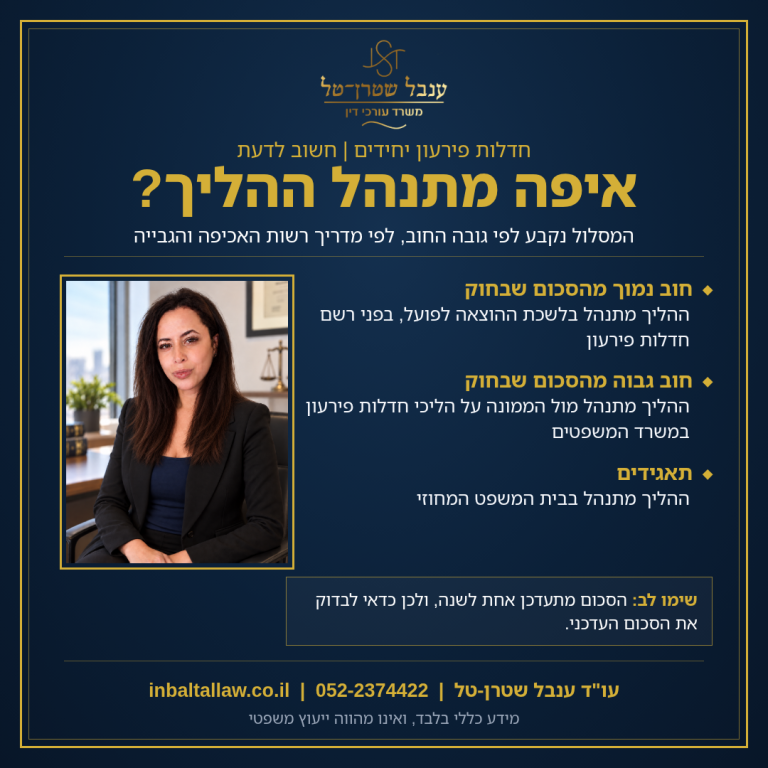 איפה מתנהל הליך חדלות פירעון של יחיד?